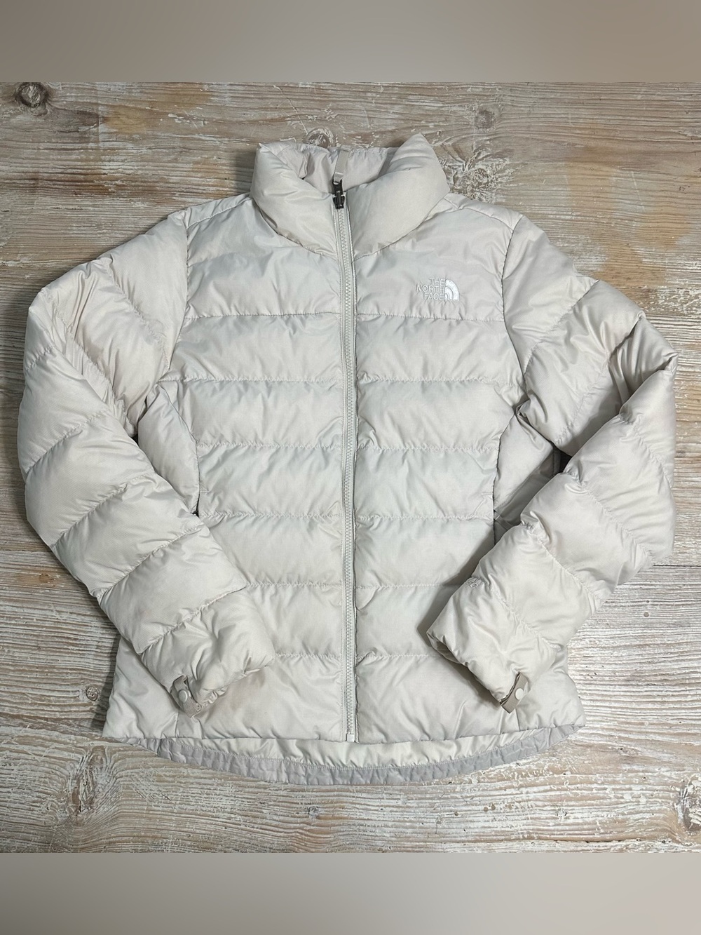 The North Face Women’s Minoqua Goose Down Puffer Jacket Off White Sz M